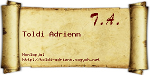 Toldi Adrienn névjegykártya